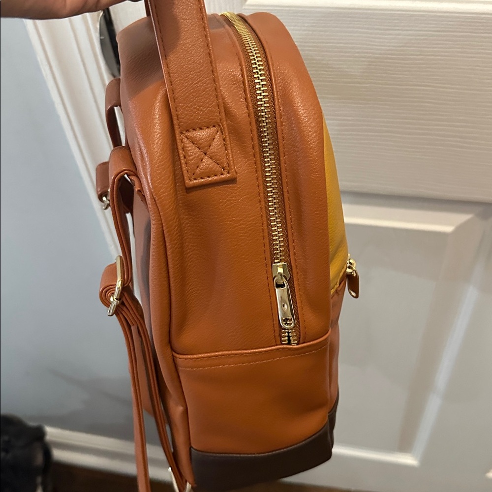 Patchwork Leather Backpack 🎒 - Picture 6 of 8